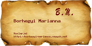 Borhegyi Marianna névjegykártya