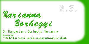 marianna borhegyi business card